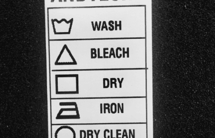 ANDGTEX Wash Care Label